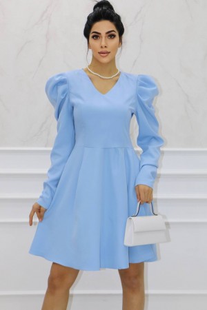 177361 TOPTAN BEBE MAVİ ELBİSE