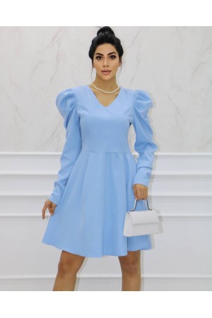 177361 TOPTAN BEBE MAVİ ELBİSE