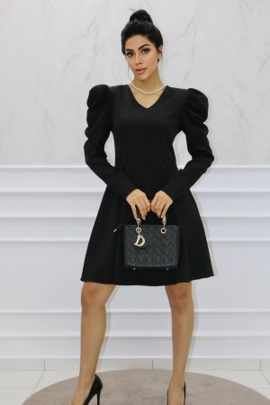 177362 TOPTAN SİYAH ELBİSE