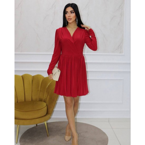 177378 TOPTAN KIRMIZI ELBİSE