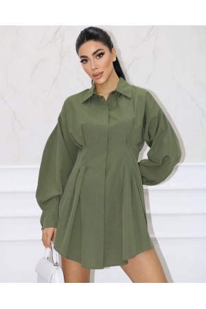 177385 TOPTAN HAKİ ELBİSE