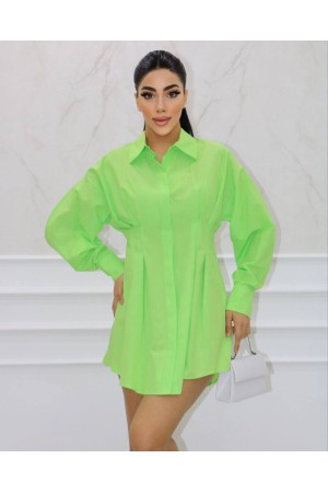 177387 TOPTAN YEŞİL ELBİSE