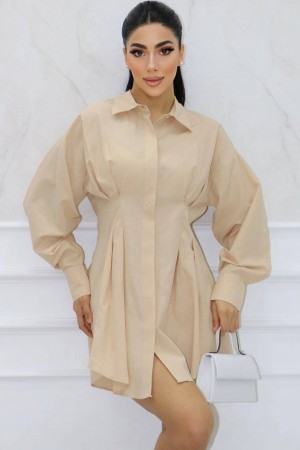 177390 beige DRESS