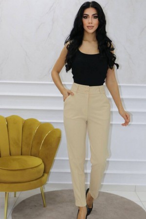 177398 beige TROUSERS