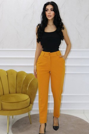 177400 mustard TROUSERS