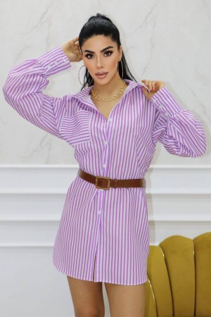 177405 TOPTAN ÇİZGİLİ GÖMLEK