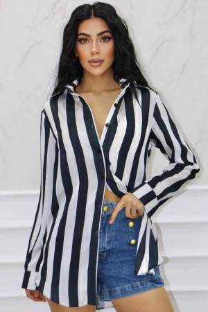 177419 TOPTAN ÇİZGİLİ GÖMLEK