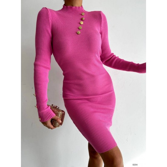 177675 TOPTAN PEMBE ELBİSE