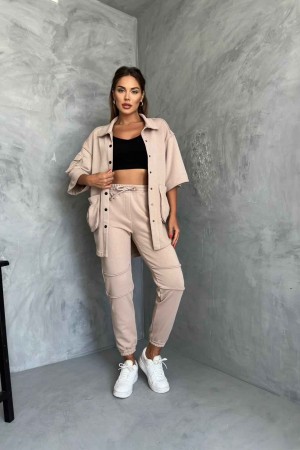 178601 TOPTAN BEJ PANTOLON TAKIM