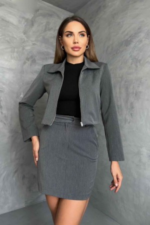 178613 TOPTAN GRİ ETEK TAKIM