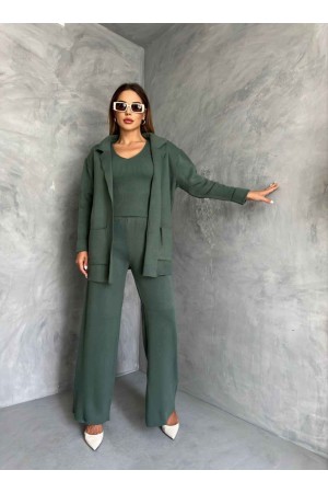 178615 TOPTAN YEŞİL PANTOLON TAKIM