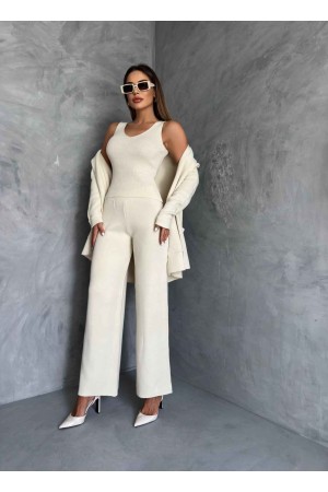 178616 TOPTAN BEYAZ PANTOLON TAKIM