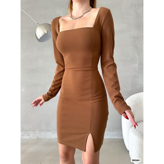180018 coffee DRESS