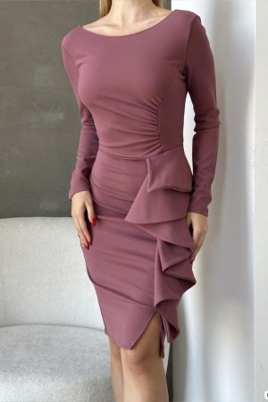 180023 TOPTAN LİLA ABİYE