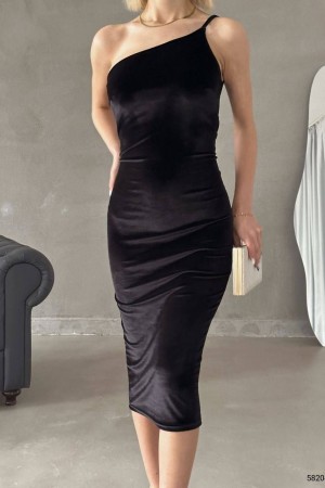 180031 TOPTAN SİYAH ELBİSE