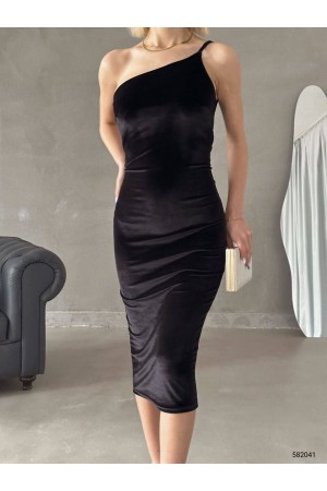 180031 TOPTAN SİYAH ELBİSE