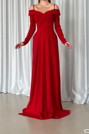 180054 burgundy Evening dress