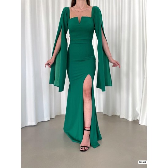 180066 GREEN Evening dress