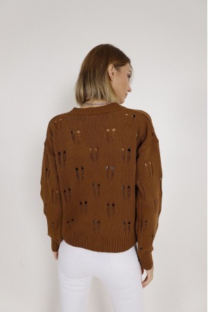 180666 coffee CARDIGAN