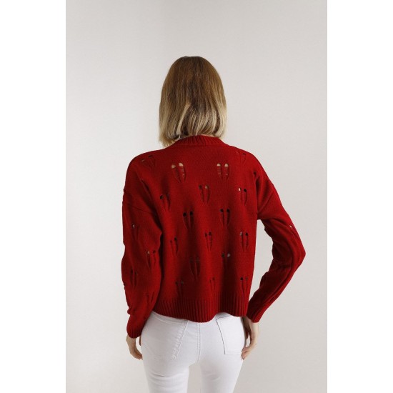 180667 burgundy CARDIGAN