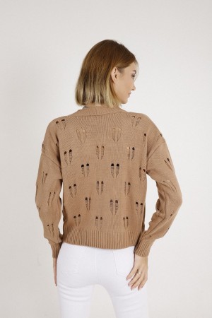 180668 camel CARDIGAN
