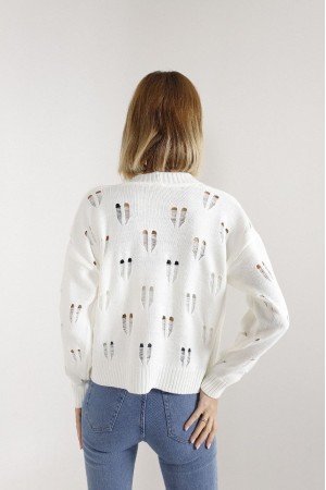 180669 white CARDIGAN