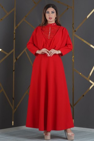 181010 red Evening dress
