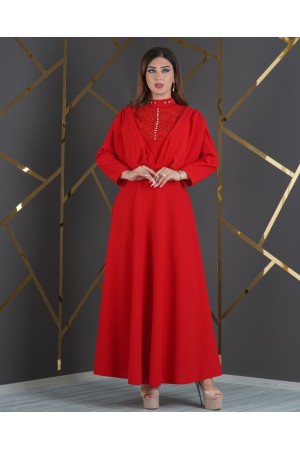 181010 red Evening dress