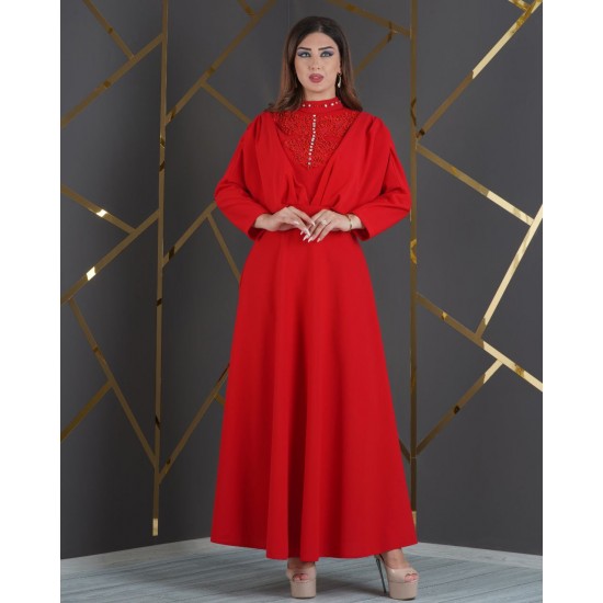 181010 red Evening dress