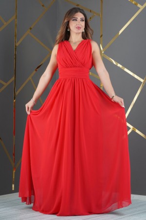181015 red Evening dress
