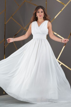 181016 white Evening dress