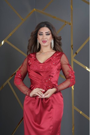 181019 TOPTAN BORDO ABİYE