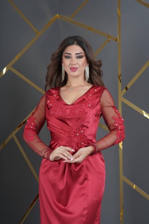 181019 TOPTAN BORDO ABİYE