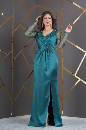 181020 TOPTAN ZÜMRÜT YEŞİL ABİYE