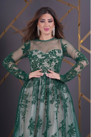 181027 TOPTAN ZÜMRÜT YEŞİL ABİYE