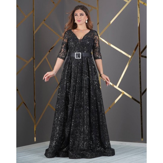 181029 black Evening dress