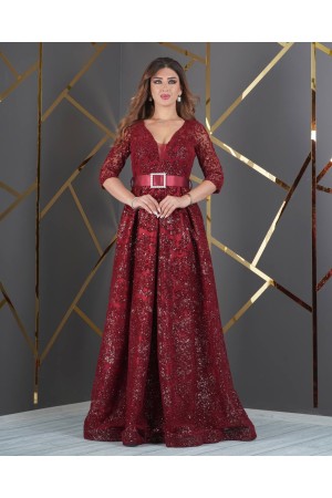 181032 TOPTAN BORDO ABİYE