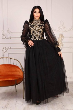 181040 TOPTAN SİYAH ABİYE