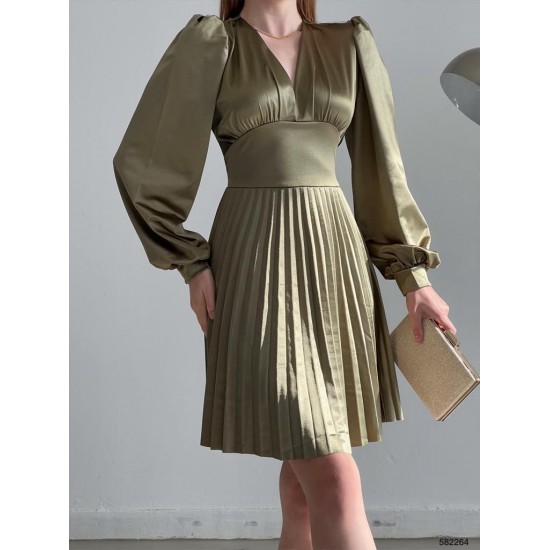 181079 khaki Evening dress