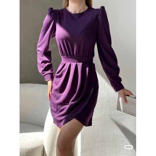 181087 TOPTAN MOR ELBİSE