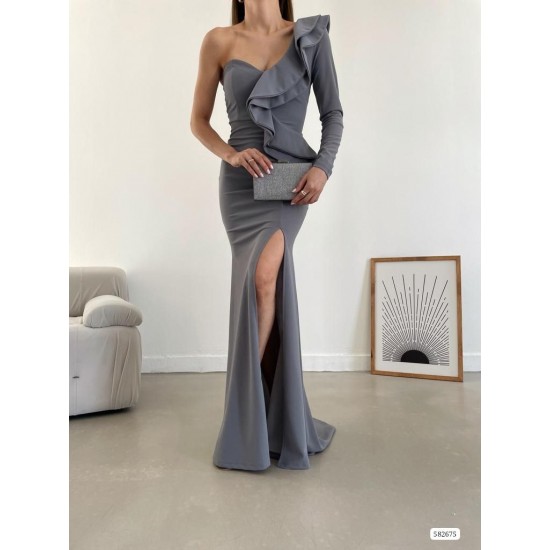 181107 Grey Evening dress