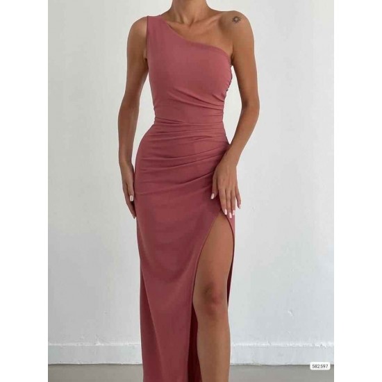 181115 dried rose Evening dress