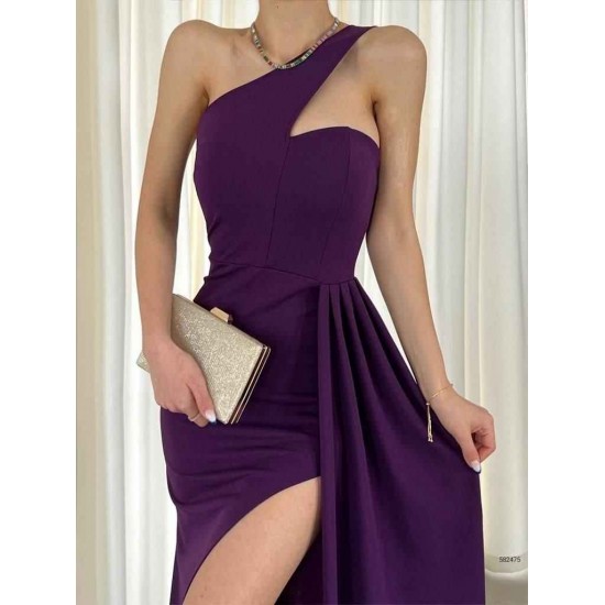 181121 purple Evening dress