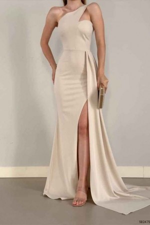 181122 beige Evening dress