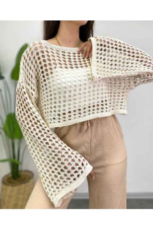 181366 TOPTAN BEJ BLUZ