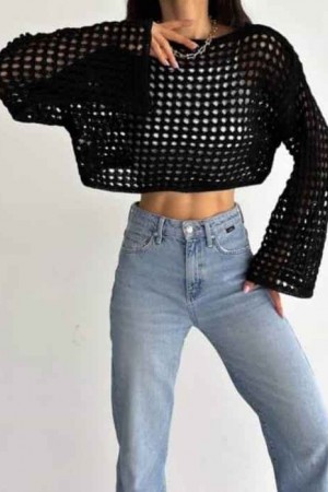 181367 TOPTAN SİYAH BLUZ