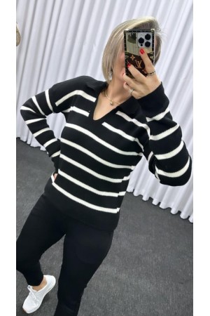 181372 TOPTAN SİYAH KAZAK