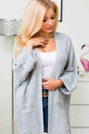 181390 bebe blue CARDIGAN