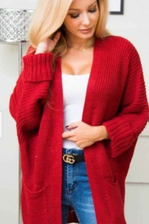 181393 burgundy CARDIGAN