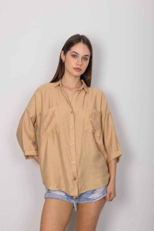 182150 бежевый РУБАШКА